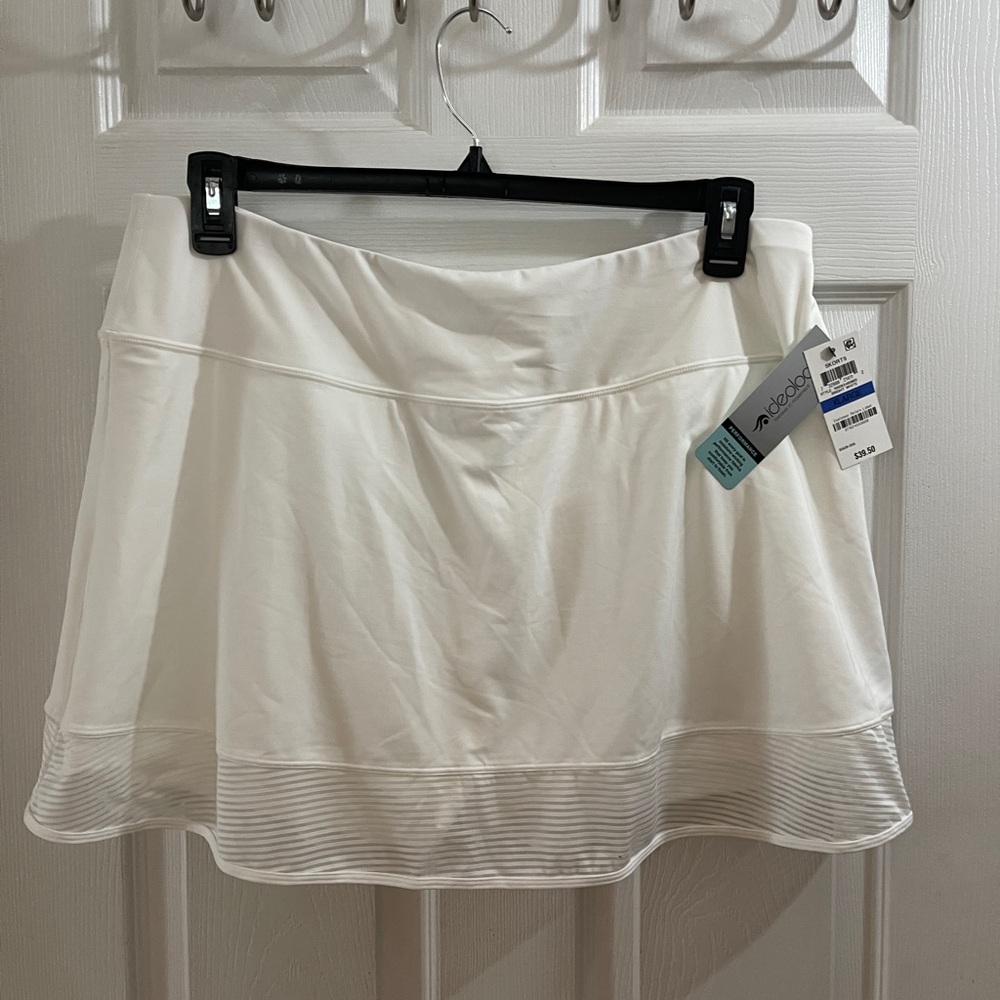 White Ideology Tennis Skort